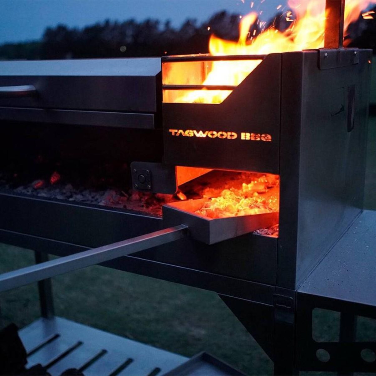 Tagwood BBQ Shovel And Poker Set With Wall Bracket