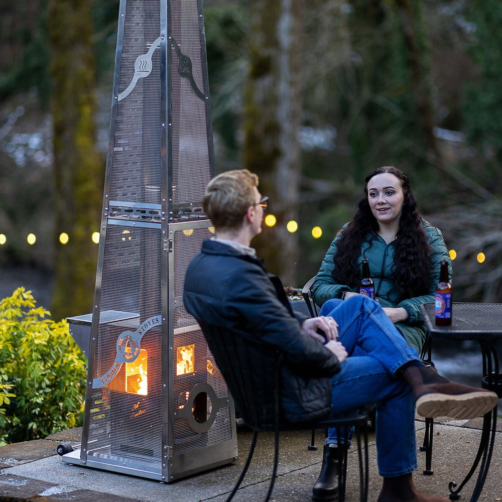 Timber Stoves Lil Timber Wood Pellet Patio Heater With Elite Safety Cage - WPPHLTSS1.0+CG