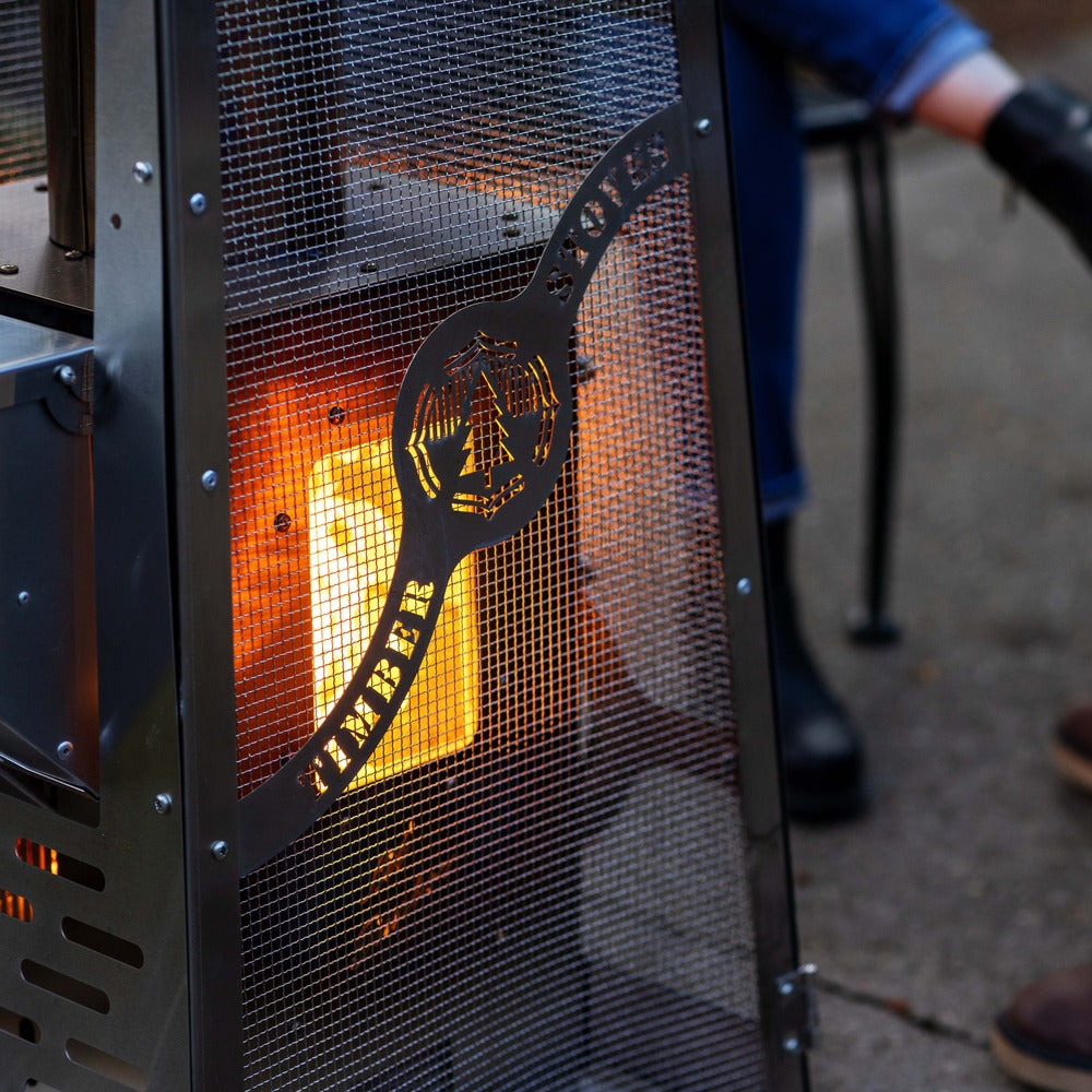 Timber Stoves Lil Timber Wood Pellet Patio Heater With Elite Safety Cage - WPPHLTSS1.0+CG