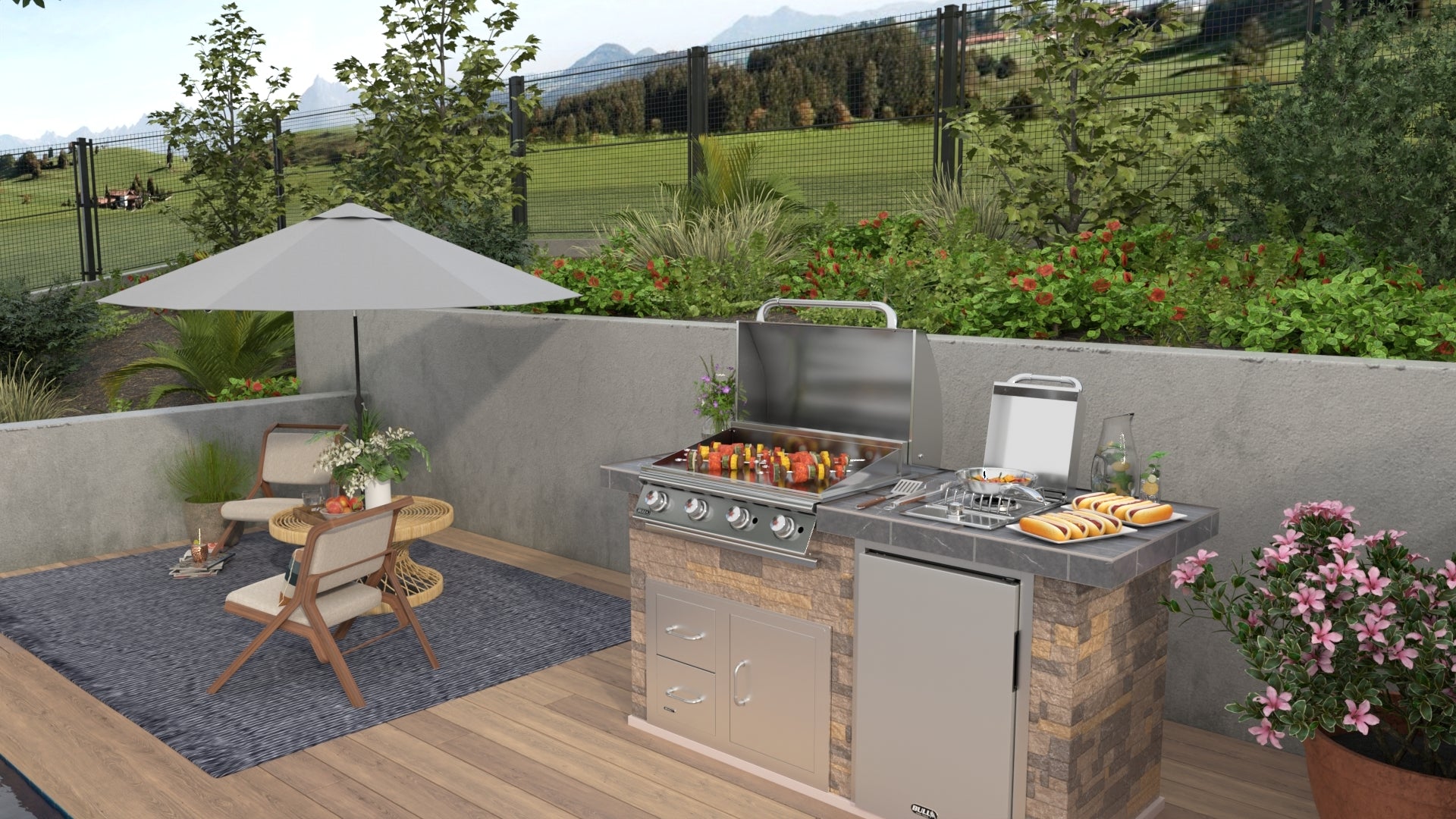 Bull 30-Inch 4-Burner Built-In Commercial Style Flat Top Griddle