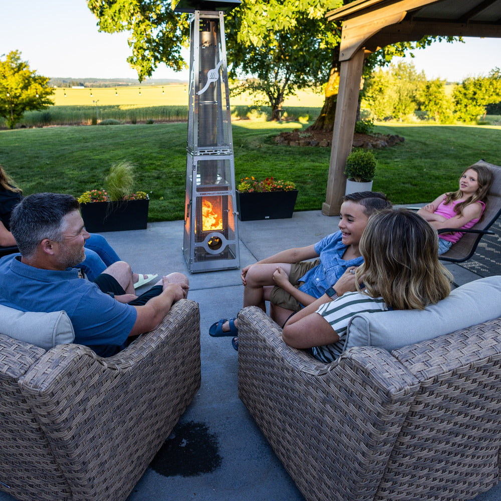 Timber Stoves Big Timber Elite Pellet Patio Heater Portable With Elite Safety Cage