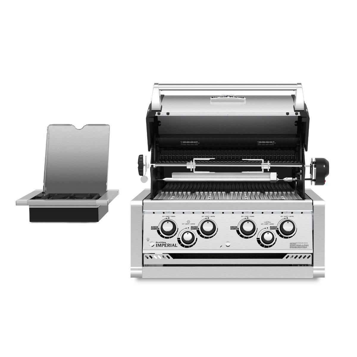 Broil King Imperial S490 4-Burner Built-In Gas Grill With Rotisserie & Side Burner