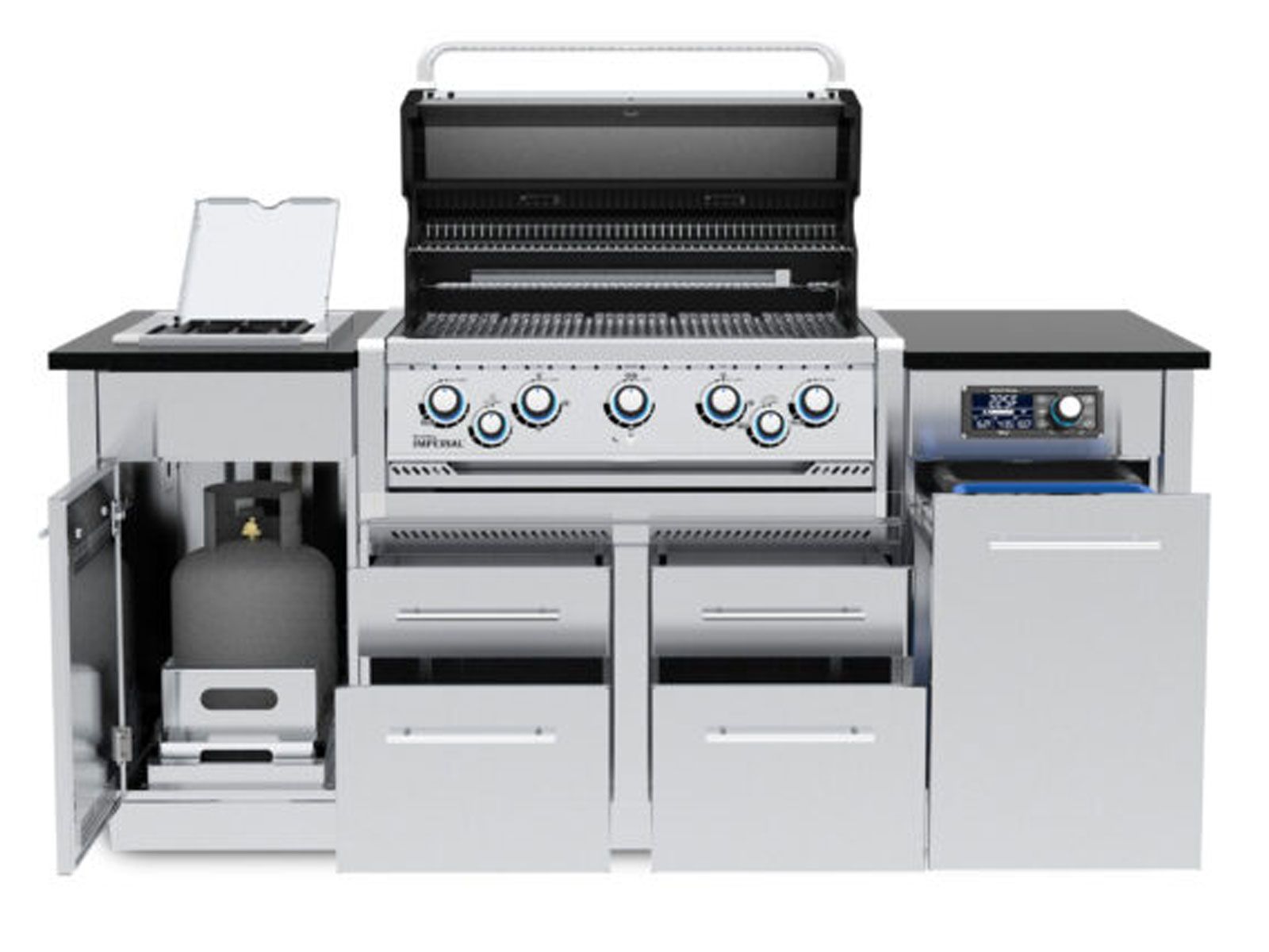 Broil King Imperial QS 590i 5-Burner Gas Grill Island With Rotisserie & Side Burner & iQue™ Technology Control