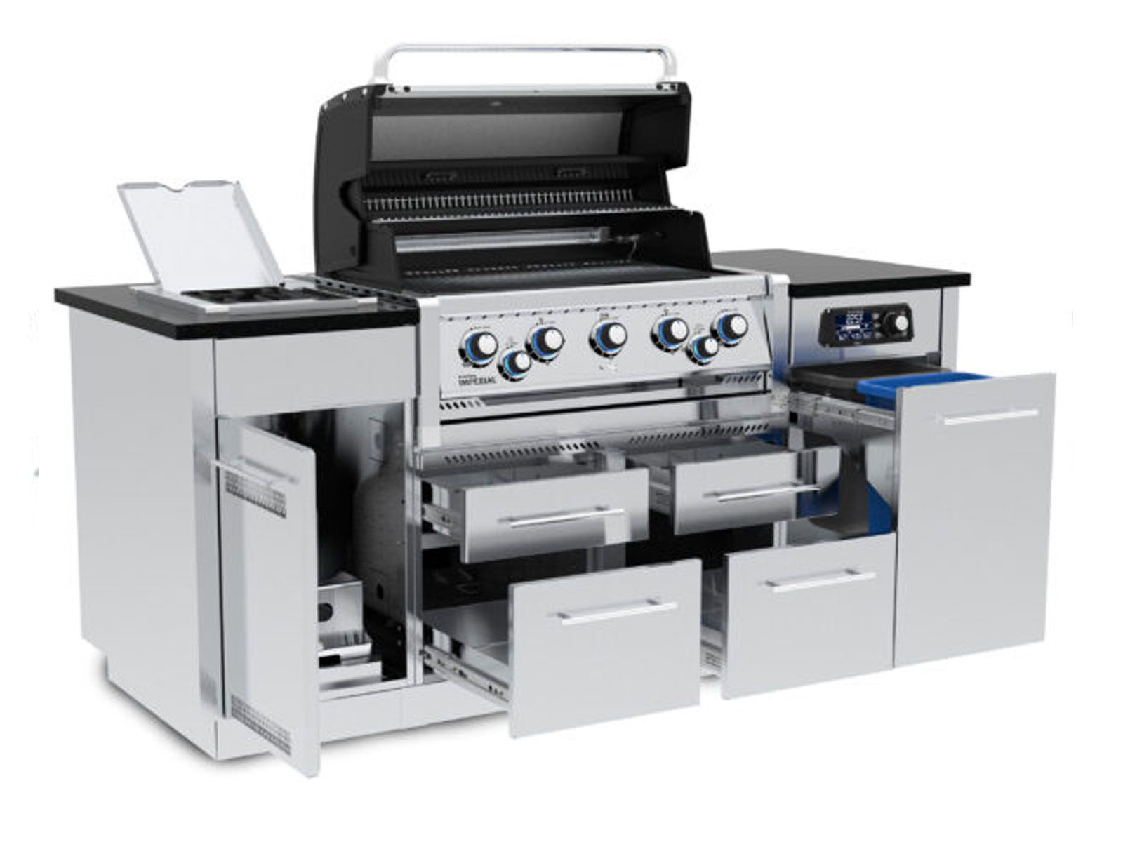 Broil King Imperial QS 590i 5-Burner Gas Grill Island With Rotisserie & Side Burner & iQue™ Technology Control