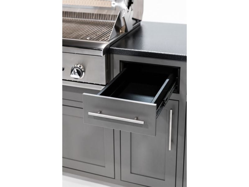 Challenger Designs 7-Ft Outdoor Kitchen Island with 32-Inch Delta Heat Gas Grill