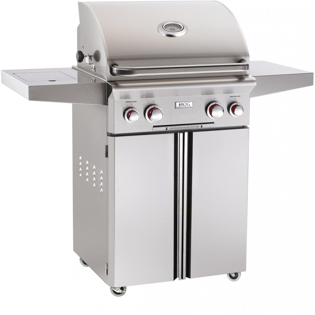 American Outdoor Grill T-Series 24-Inch Freestanding Grill With Rotisserie Backburner and Side Burner