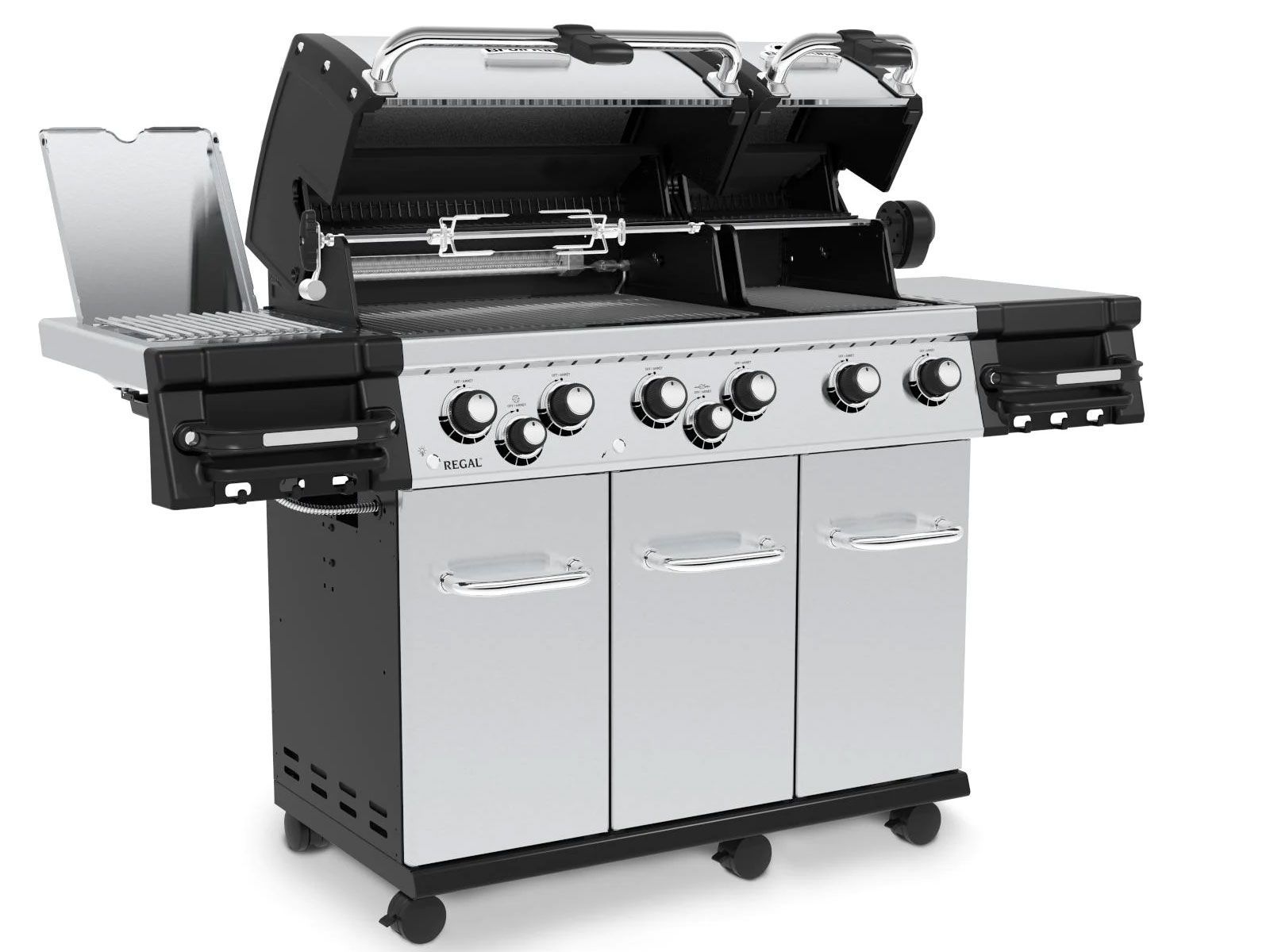 Broil King Regal S 690 PRO IR 6-Burner Gas Grill With Rotisserie & Infrared Side Burner