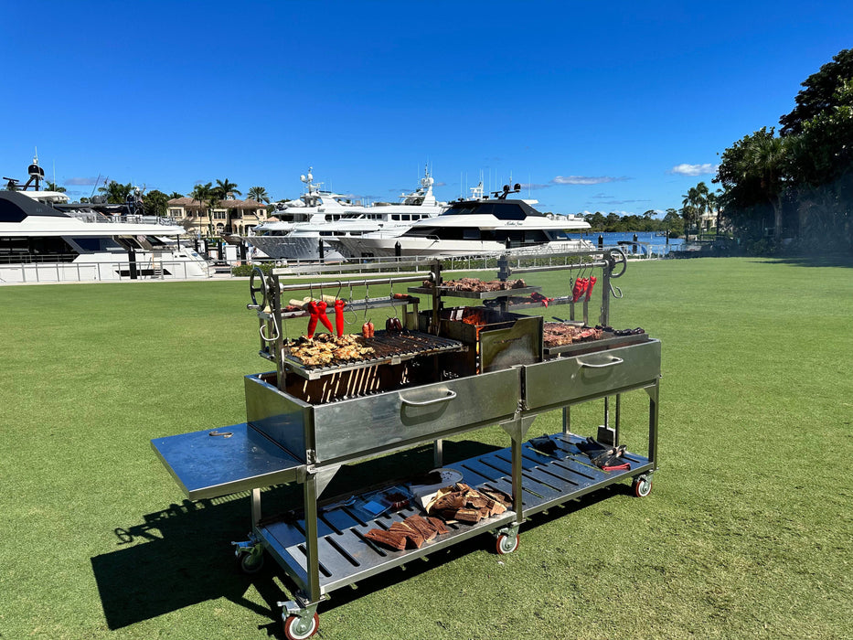 Tagwood BBQ XL Double Argentine Santa Maria Wood Fire & Charcoal Grill - BBQ24SS