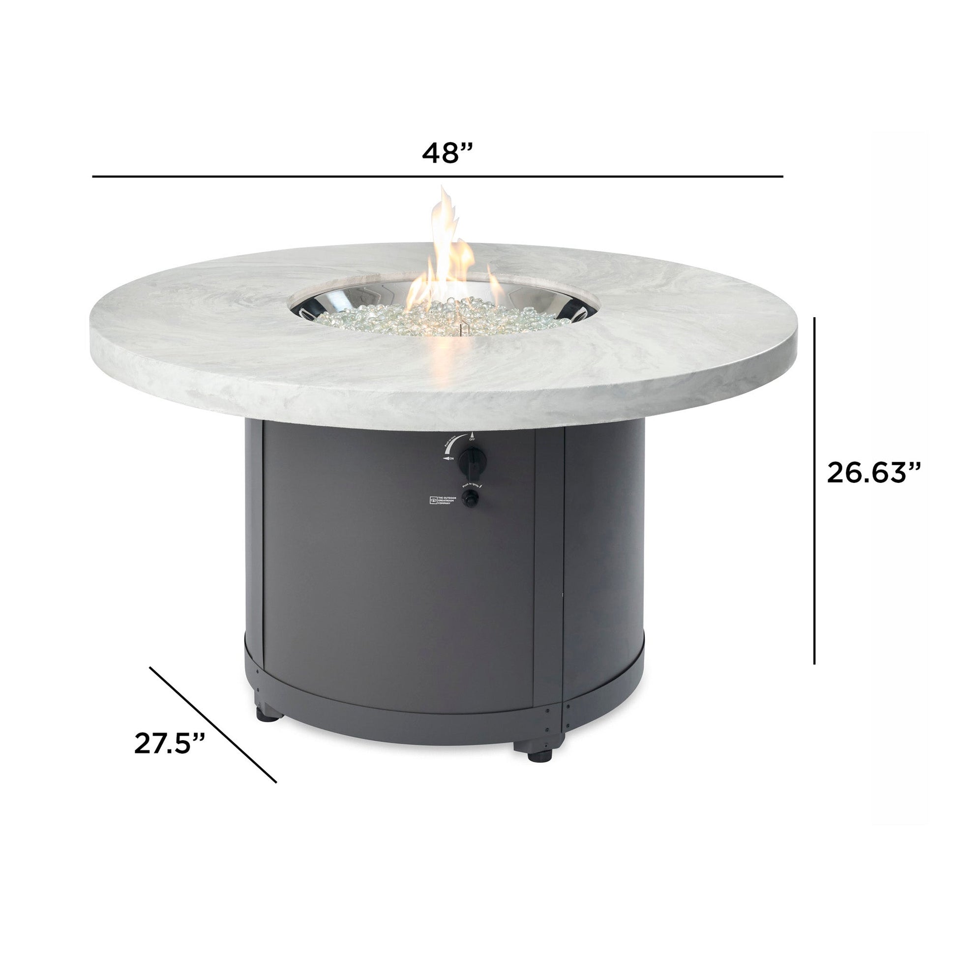 Beacon Round Gas Fire Pit Table