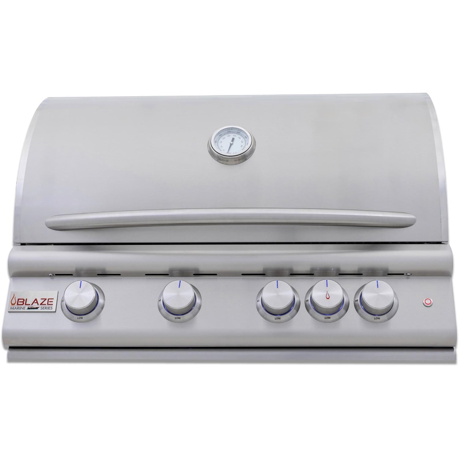 Blaze LTE+ Marine Grade 32-Inch 4-Burner Built-In Gas Grill with Rear Infrared Burner and Grill Lights