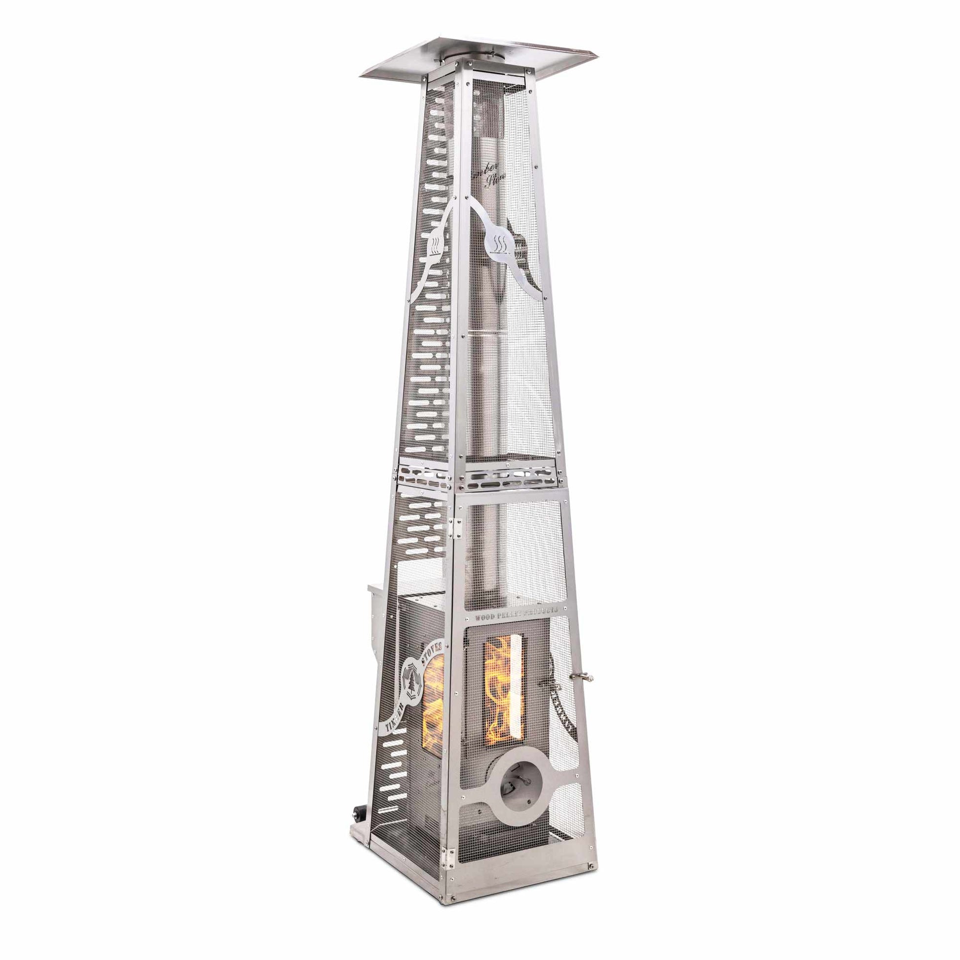 Timber Stoves Big Timber Elite Pellet Patio Heater Portable With Elite Safety Cage