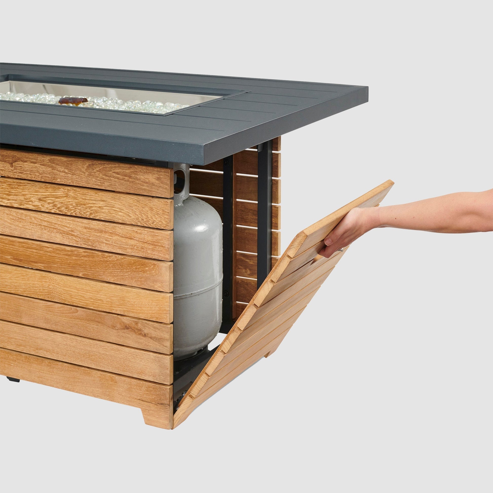 Darien 42-Inch Rectangular Gas Fire Pit Table