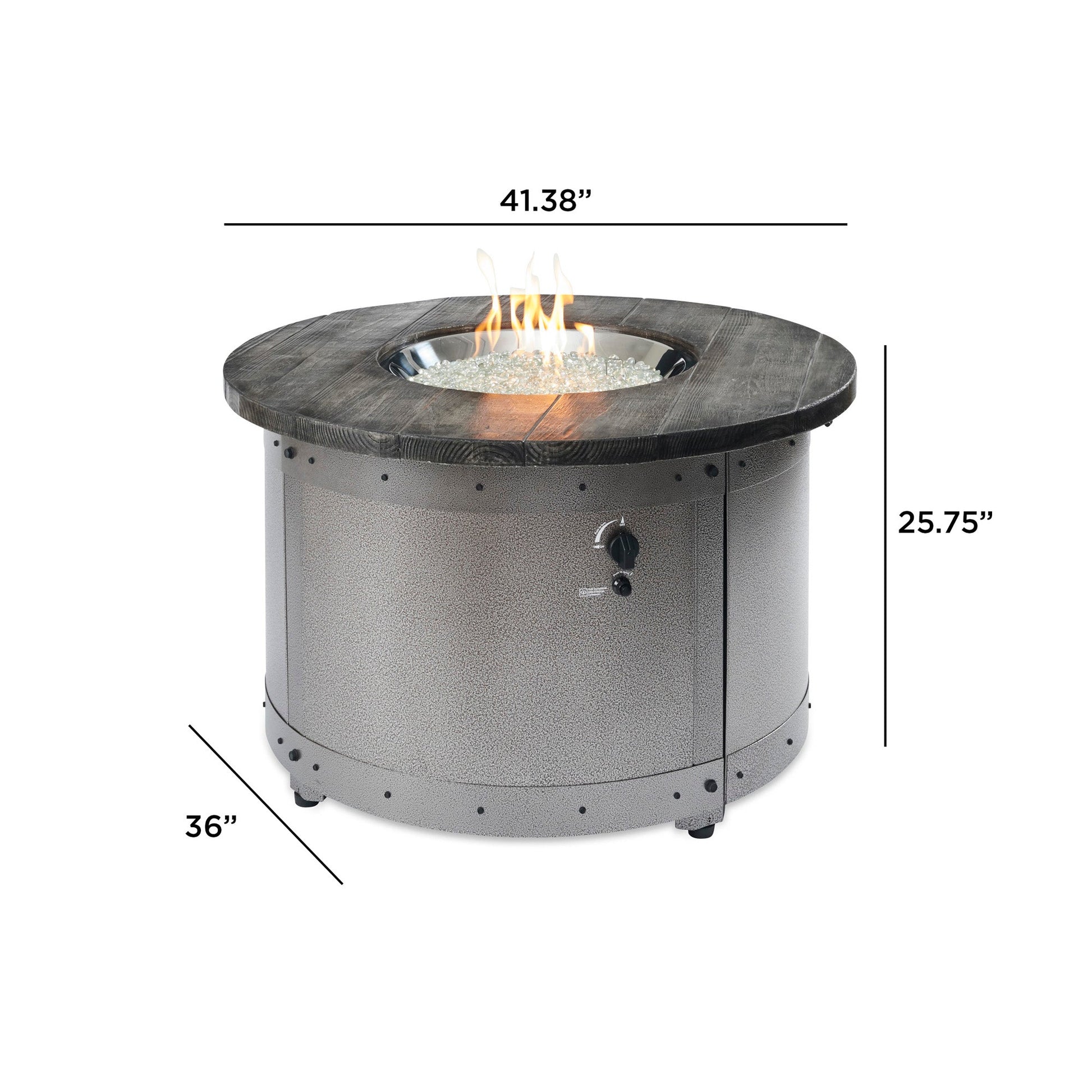 Edison Round Gas Fire Pit Table