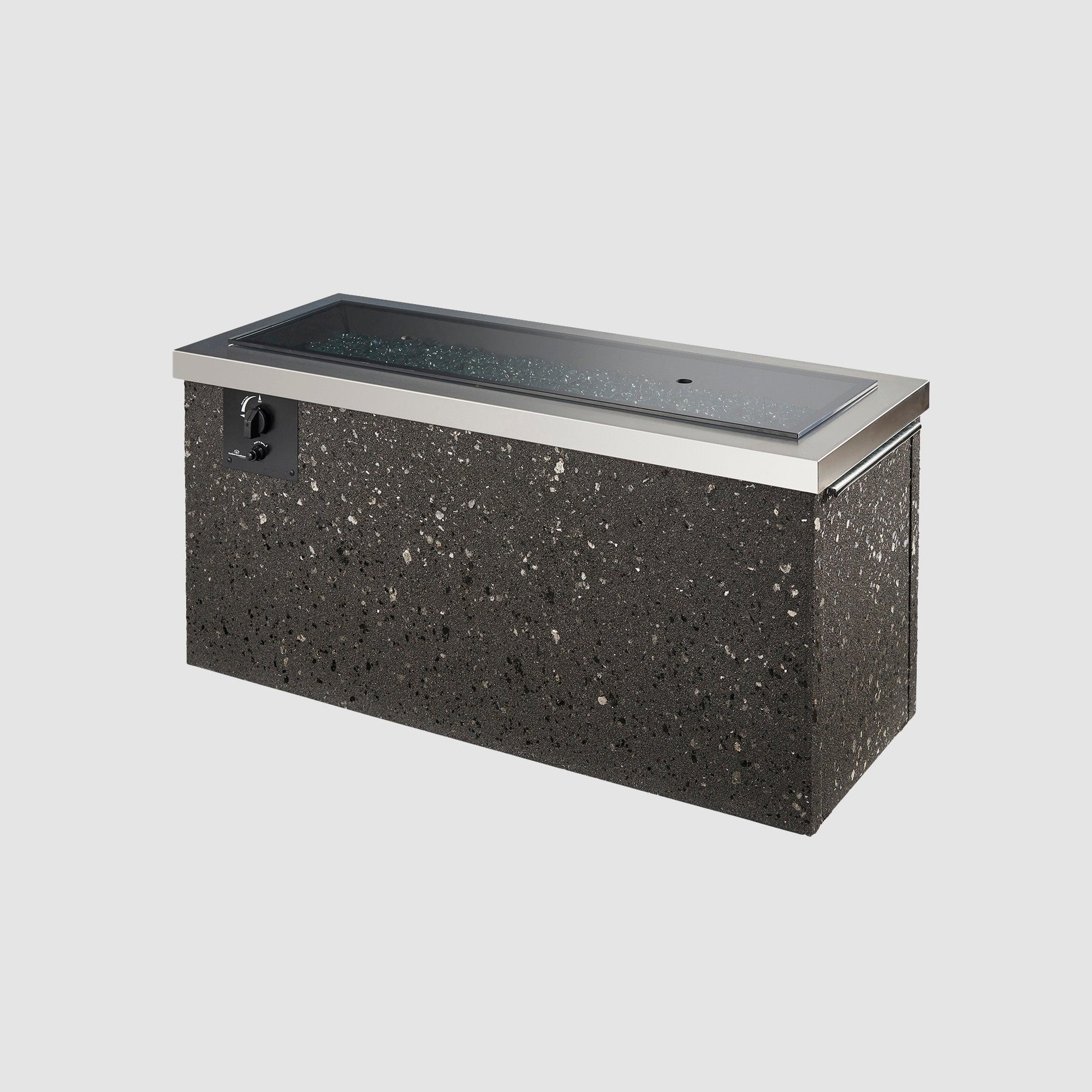 Key Largo 48 Inch Rectangular Stucco Natural Gas Fire Pit Table