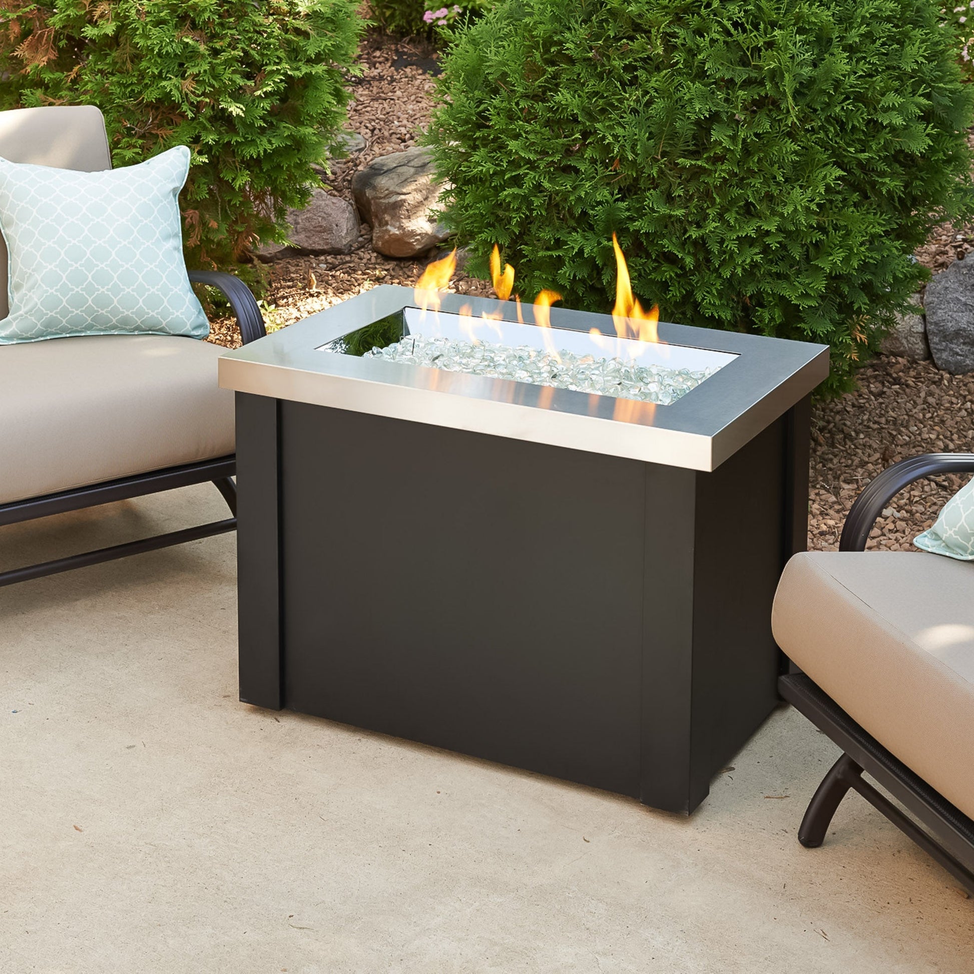 Providence Rectangular Gas Fire Pit Table