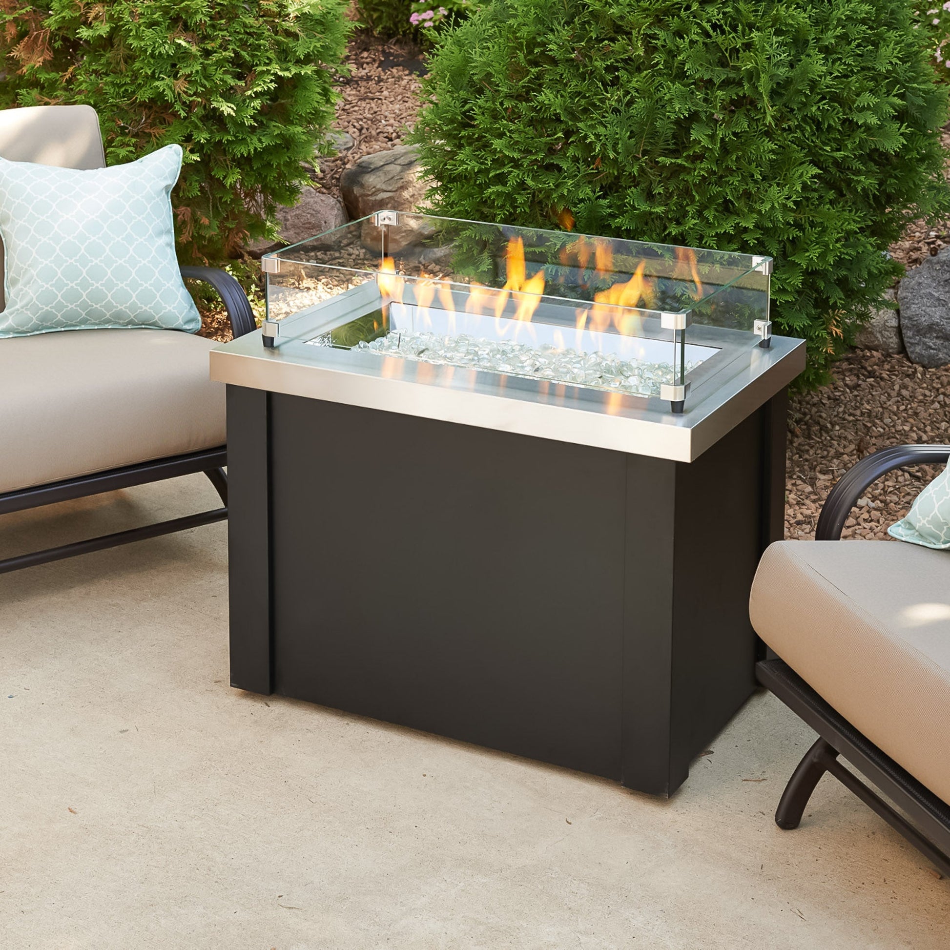 Providence Rectangular Gas Fire Pit Table