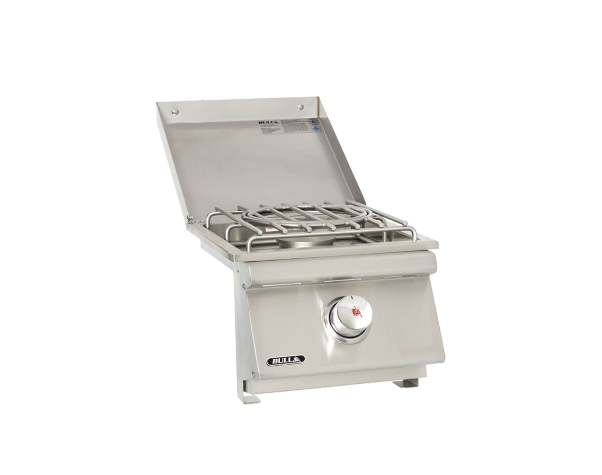Bull Slide-In Pro Gas Side Burner with Stainless Steel Lid