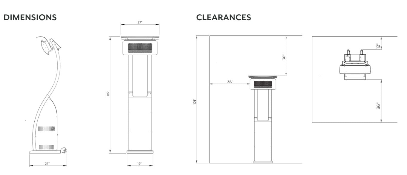 Bromic Tungsten Smart-Heat Portable 500 Series Freestanding Heater