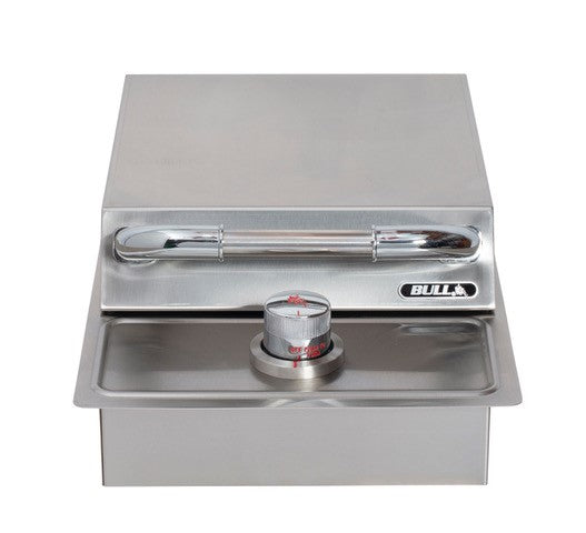 Bull Single Stainless Steel Sideburner with Stainless Steel Lid