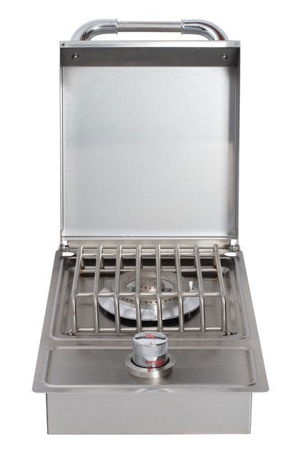 Bull Single Stainless Steel Sideburner with Stainless Steel Lid