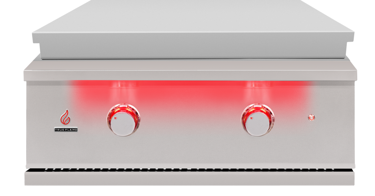 TrueFlame Built-In Gas Griddle with LED Illumination & Large Cooking Surface
