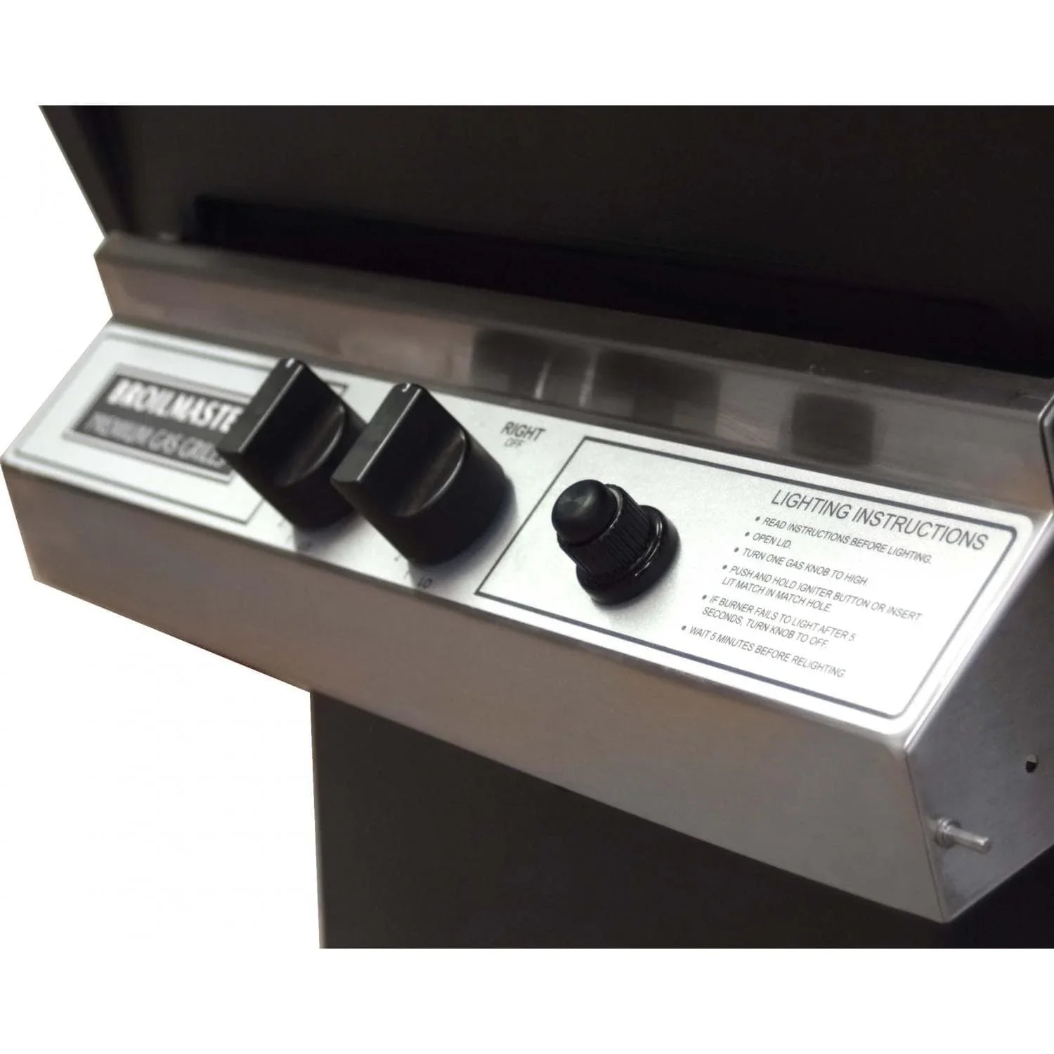 Broilmaster Super Premium Gas Grill On Black Patio Post