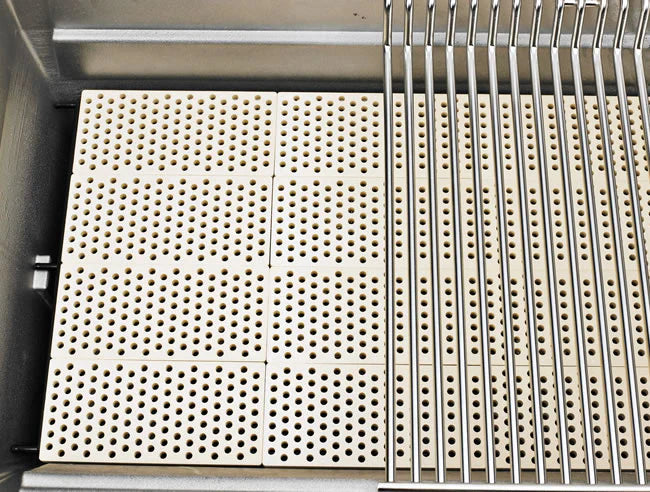 Broilmaster Super Premium Gas Grill On Black Patio Post