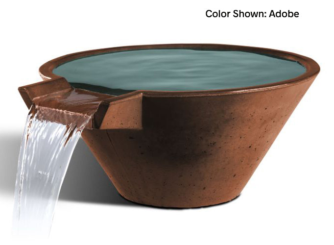 Cascade Conical Concrete Water Bowl