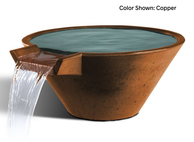 Cascade Conical Concrete Water Bowl