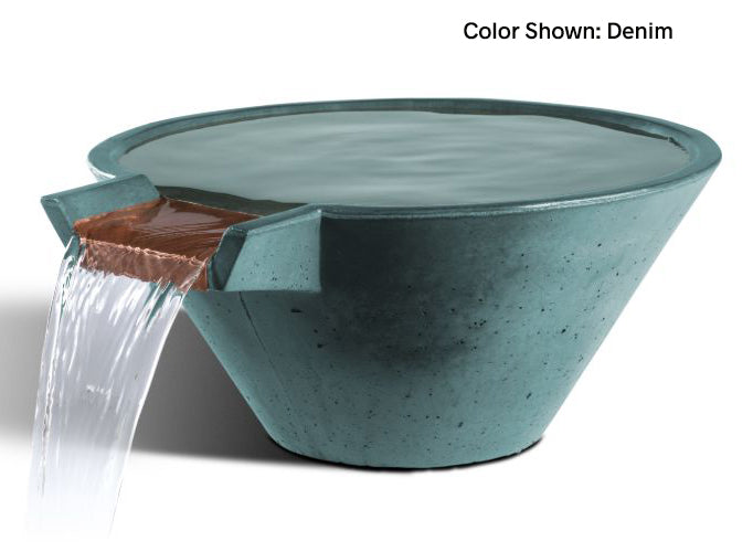Cascade Conical Concrete Water Bowl