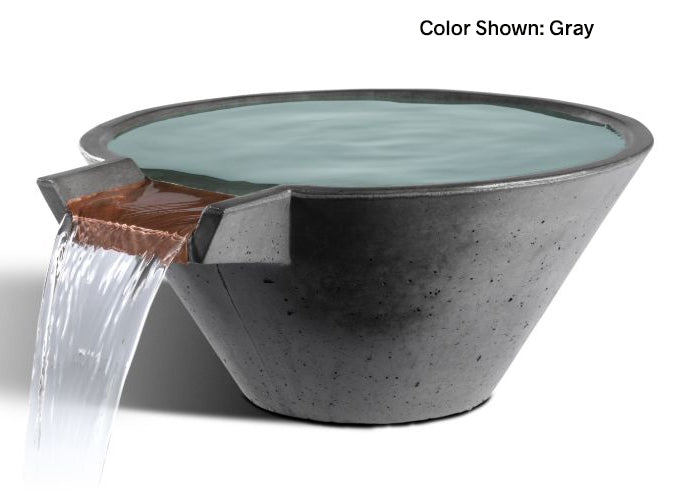 Cascade Conical Concrete Water Bowl