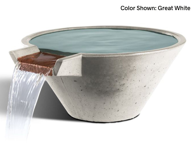 Cascade Conical Concrete Water Bowl