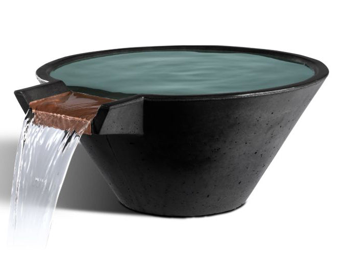 Cascade Conical Concrete Water Bowl