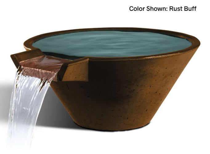 Cascade Conical Concrete Water Bowl