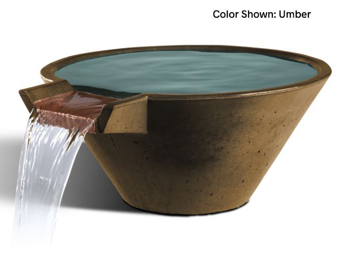 Cascade Conical Concrete Water Bowl