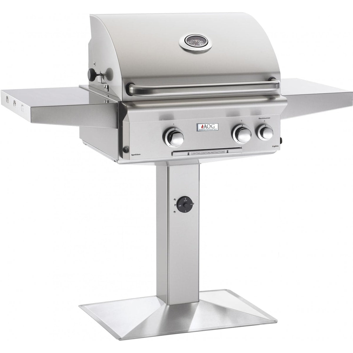 American Outdoor Grill L-Series 24-Inch Patio-Post Grill With Rotisserie Backburner