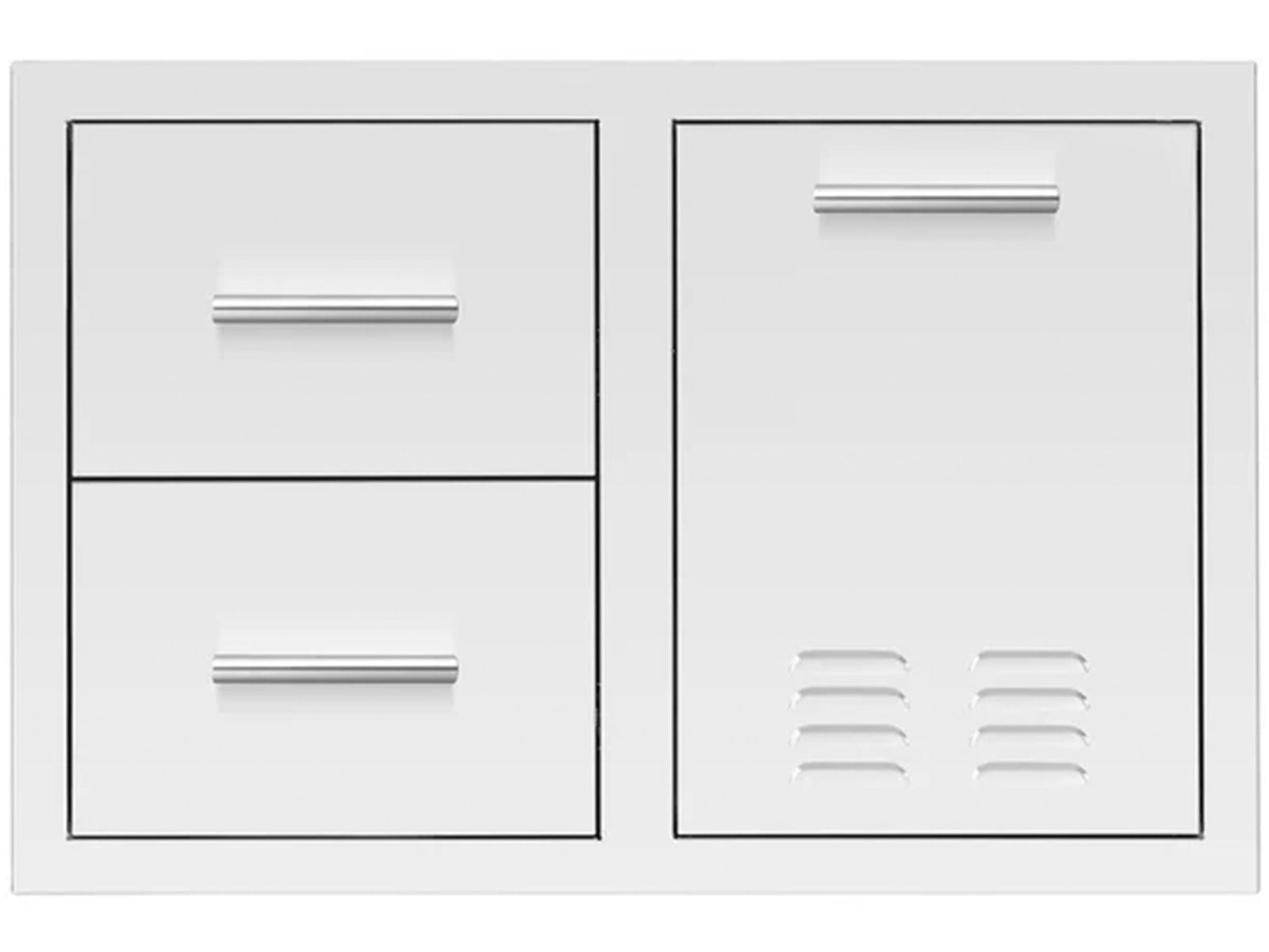 Summerset 33-Inch Stainless Steel Double Drawer & Roll-Out Propane Tank Storage Combo