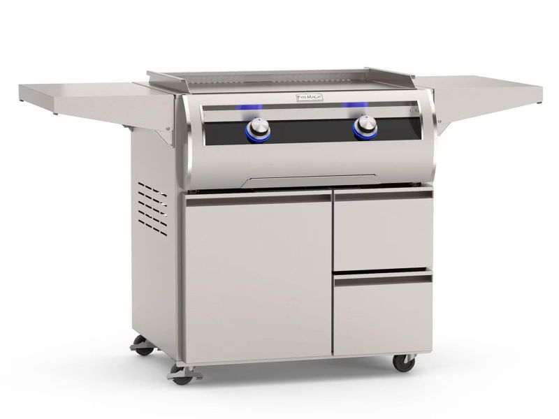 Fire Magic Echelon Diamond E660i Black Glass Built-In Gas Gourmet Griddle