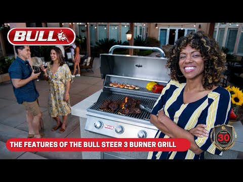 Bull Steer Premium 25-Inch 3-Burner Built-In Gas Grill