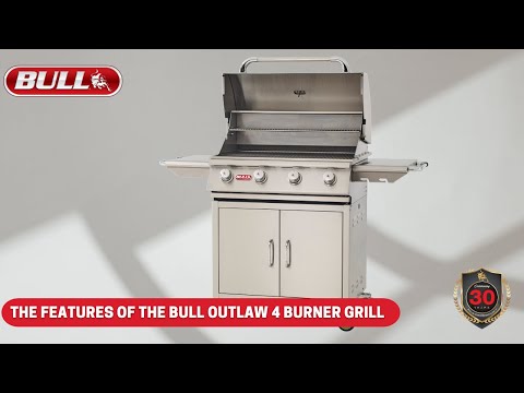 Bull Outlaw 30-Inch 4-Burner Built-In Gas Grill