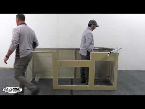 EZ Finish System 6 Ft Ready to Finish Outdoor Kitchen Island w/ Blaze Premium LTE 32-Inch Natural Gas/Propane Grill