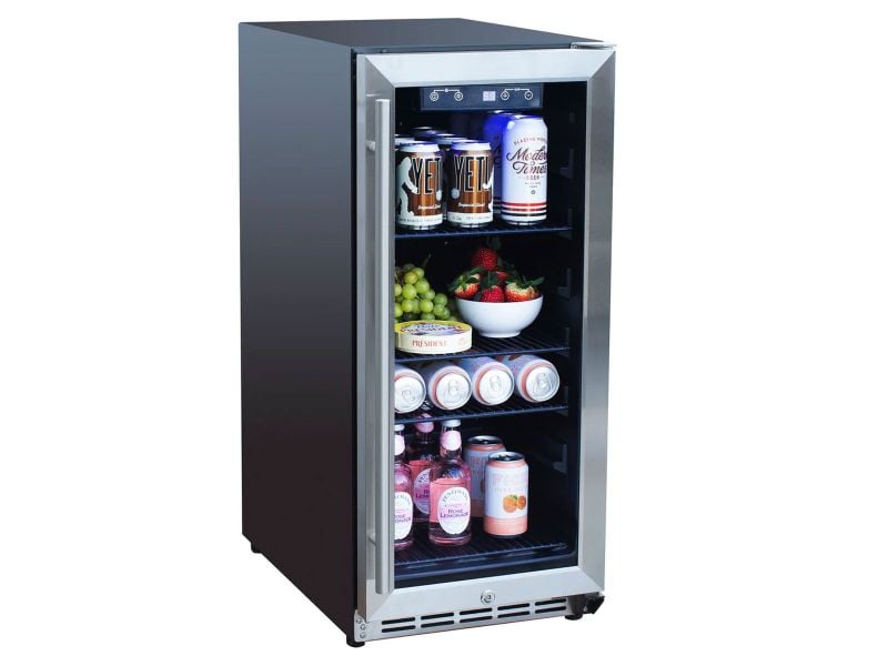 Summerset 15-inch Outdoor Rated Fridge with Glass Door