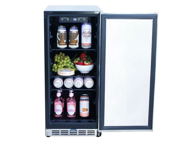 Summerset 15-inch Outdoor Rated Fridge with Stainless Door