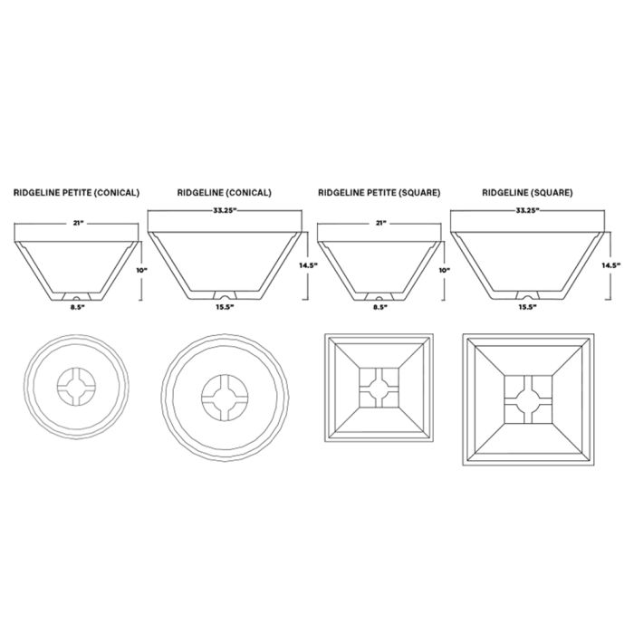 Ridgeline Series 34-inch Conical Fire Bowl