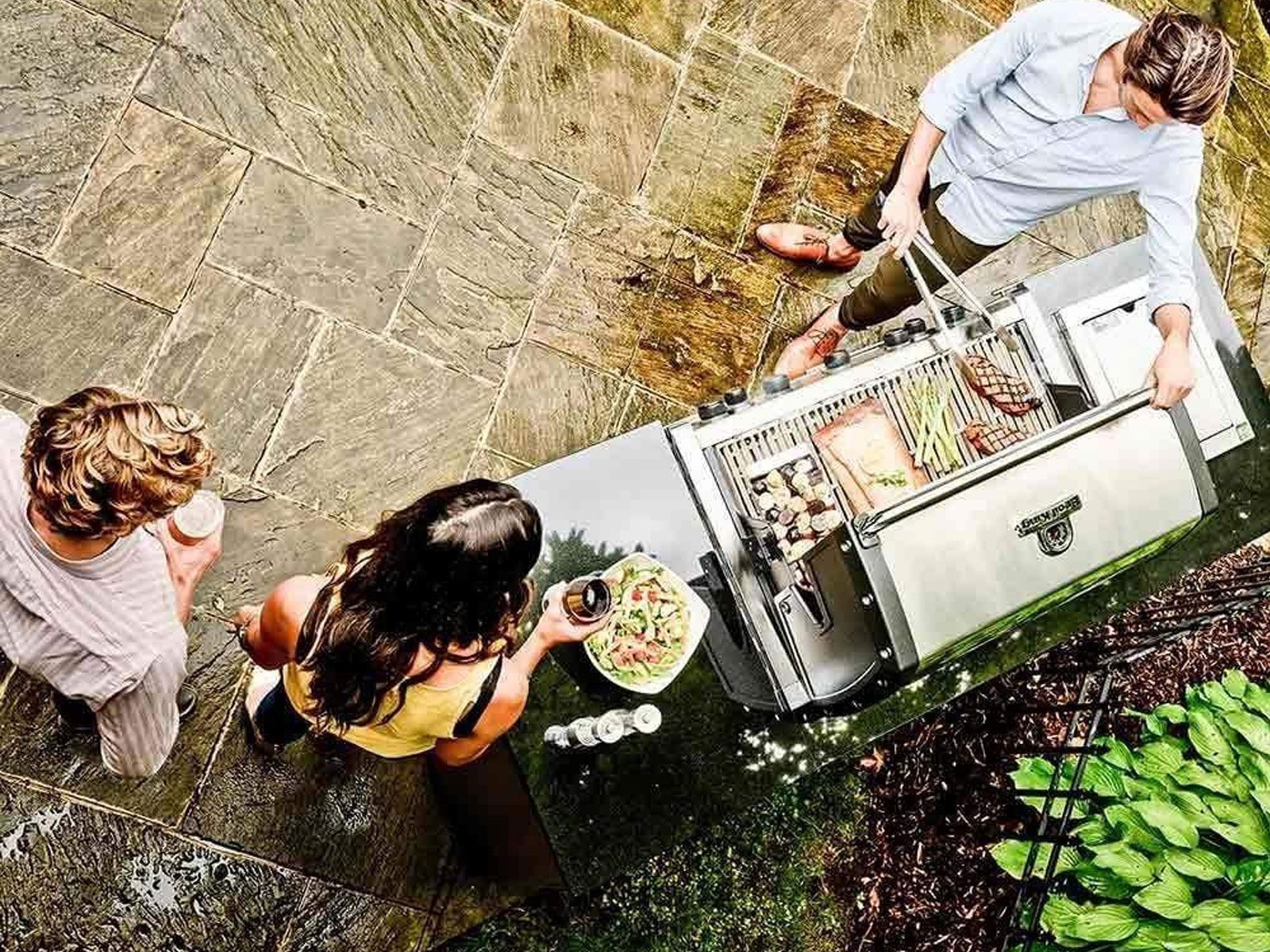 Broil King Imperial S 590i 5-Burner Gas Grill Island With Rotisserie & Side Burner