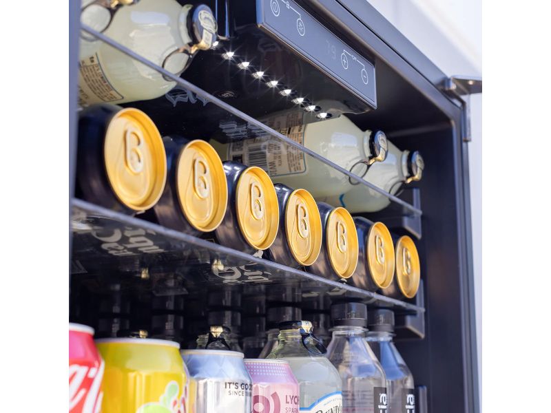 Summerset 24-Inch 5.1 Cu. Ft. Outdoor Glass Door and Glass Shelves Refrigerator