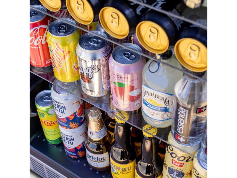 Summerset 24-Inch 5.1 Cu. Ft. Outdoor Glass Door and Glass Shelves Refrigerator