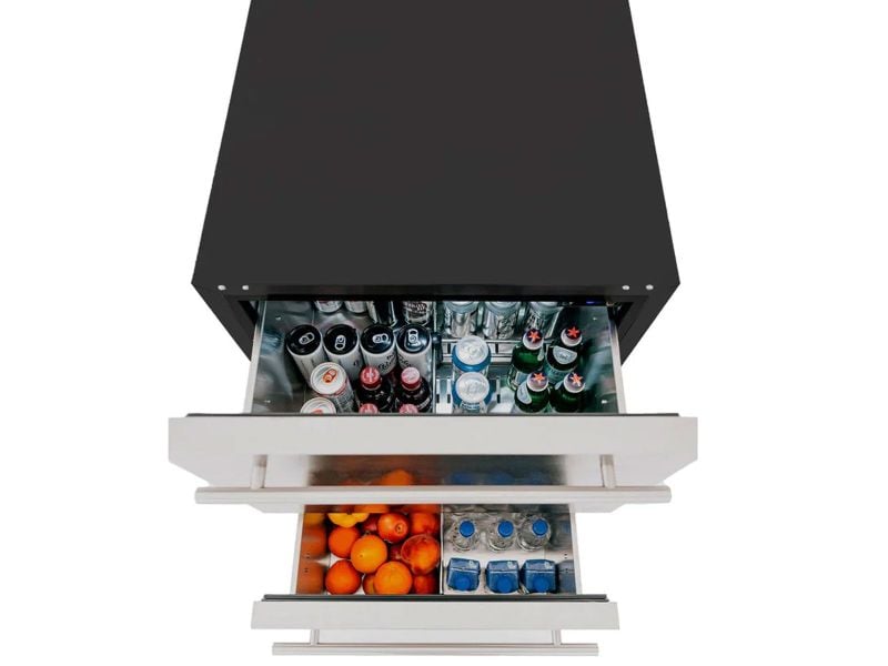 Summerset 24-Inch 5.3 Cu. Ft. Capacity Outdoor Rated Dual Drawer Refrigerator