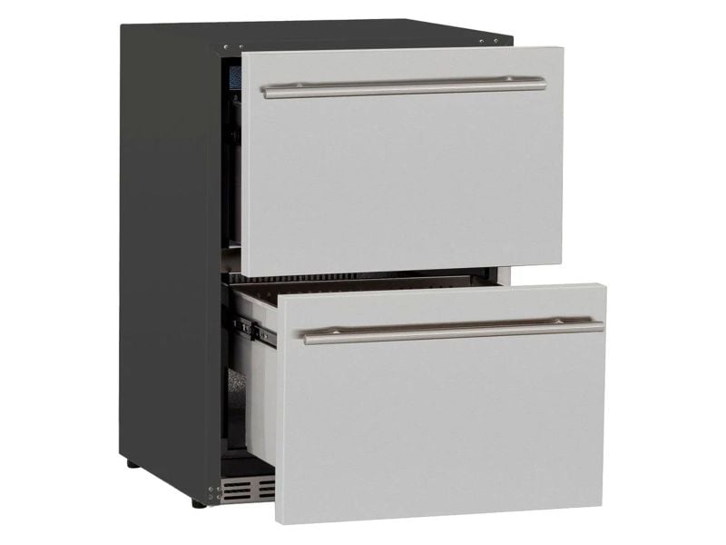 Summerset 24-Inch 5.3 Cu. Ft. Capacity Outdoor Rated Dual Drawer Refrigerator