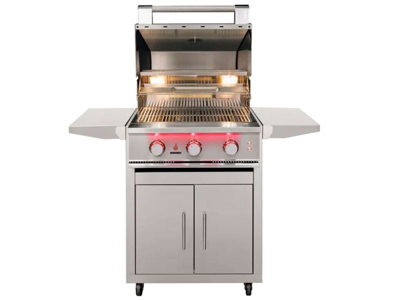 TrueFlame 25-Inch 3-Burner Freestanding Gas Grill with Grill Lights